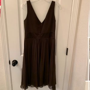 Ann Taylor Brown Chiffon Dress